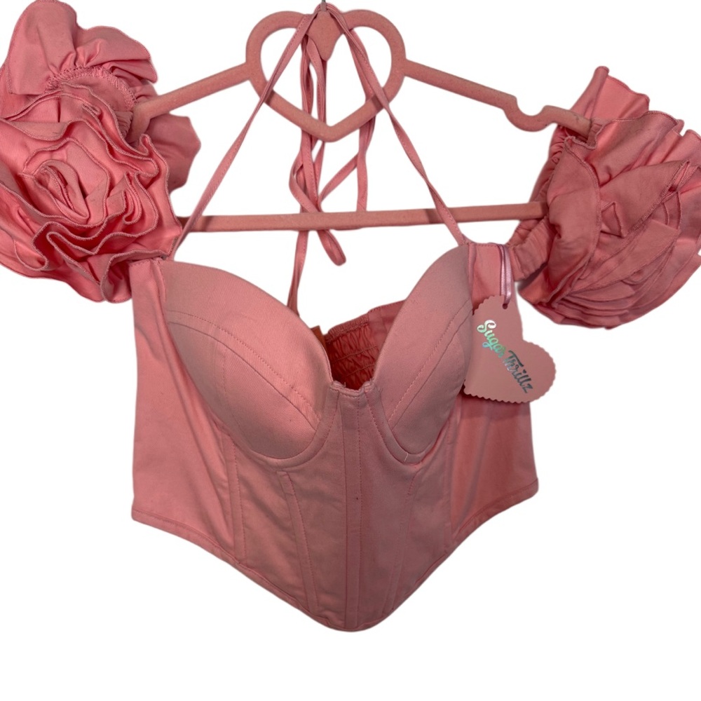 SOLD OUT! Dolls Kill Sugar Thrillz Kisses N’ Gelato Corset Top NWT!